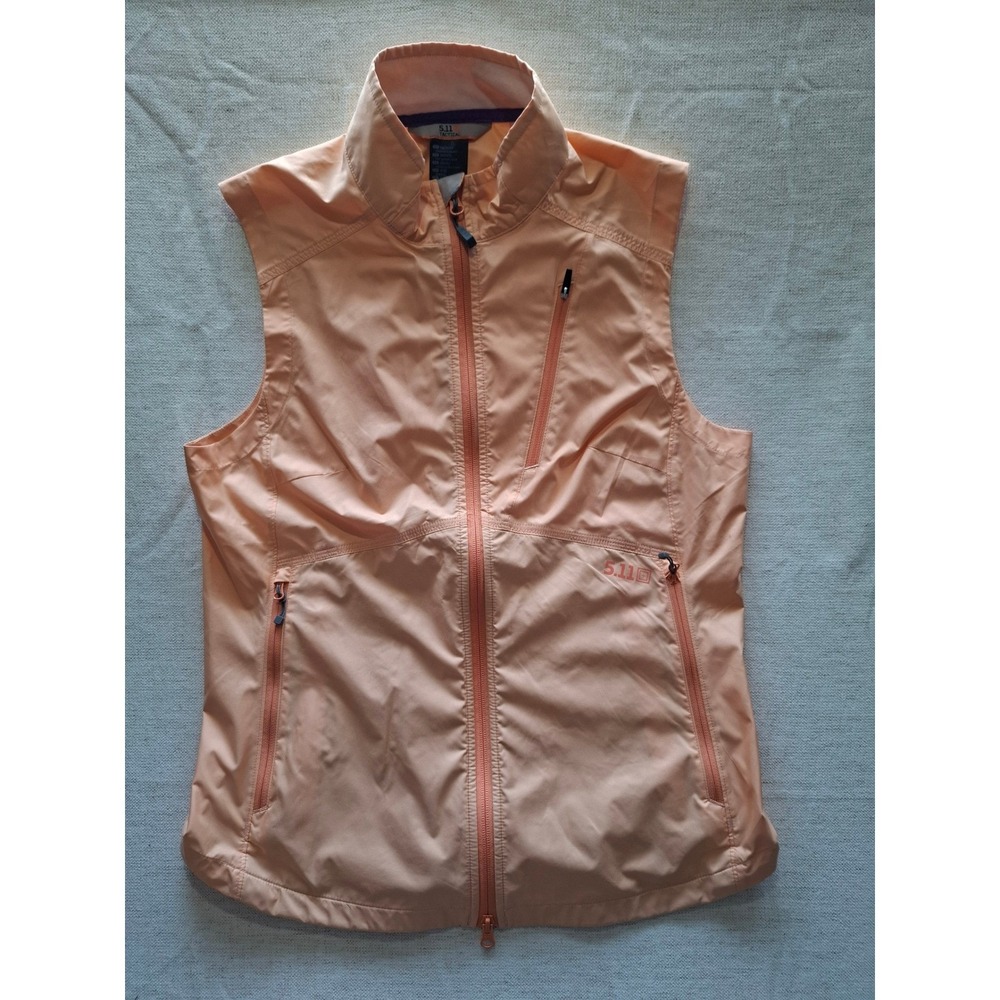 5.11 Tactical Windbreaker Vest Pastel Orange Lightweight Gorpcore Utility Size M